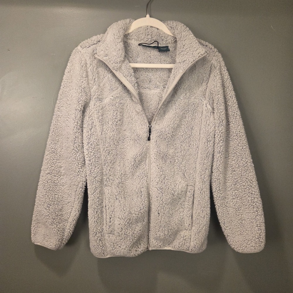 Stillwater Supply Co Sherpa Fleece Jacket Full Zip Sweater, Women's Size M, Gray